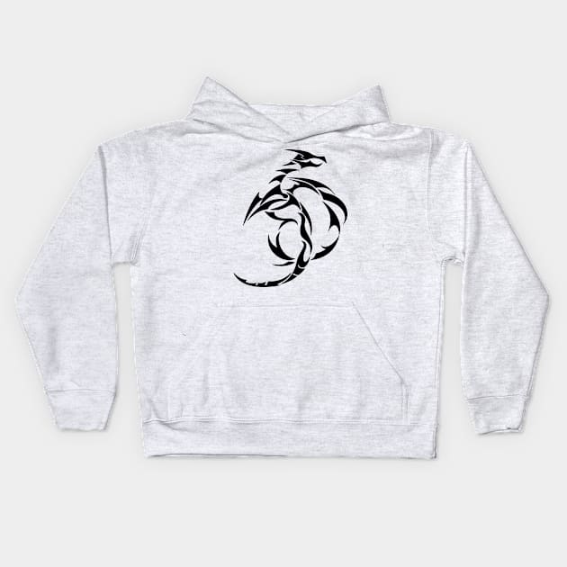 Chinese Zodiac Golden Dragon Fantasy Mythical Astrology Gift Kids Hoodie by twizzler3b